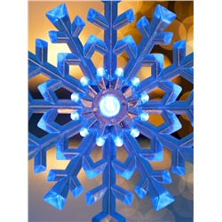 Подвеска светодиодная «Снежинка» 14 см, 1 LED, от батареек LR41×3, свечение синее/красное