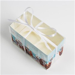 Коробка для капкейка «Праздник Новый год», 16×8×10 см