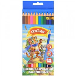Карандаши пластиковые 12цв ЦКП12КР Creativiki