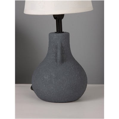 Лампа настольная RISALUX «Каламбур», 1×40 Вт, Е14, бело-серые, 15×15×34.5 см