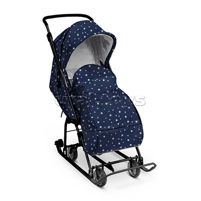 Коляска комбинированная "Наши детки 3-1К" (синий со звездочками)