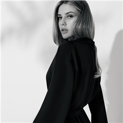 Платье-рубашка, Сияние шелка (найт, с поясом)