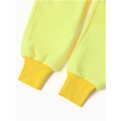 Комбинезон детский флисовый, жёлтый неон, рост 86-92 см