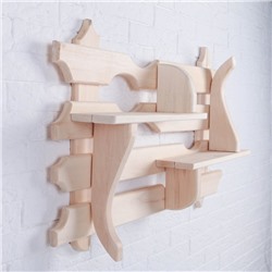 Полка для бани и сауны «Лира», 70×45 см, деревянная, настенная, «Добропаровъ»