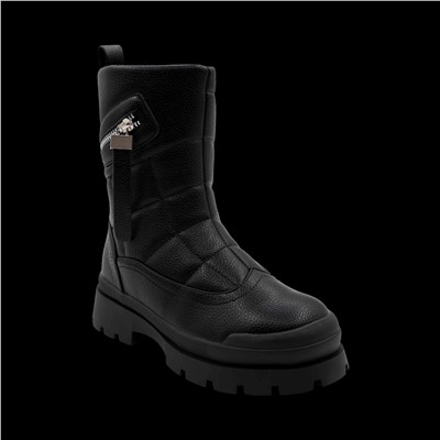 Сапоги на меху GW17-1 черные п/п