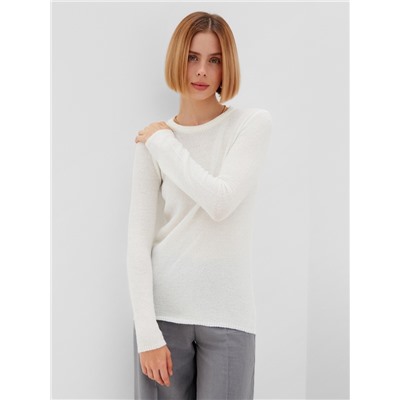 Джемпер женский MINAKU: Knitwear collection, цвет молочный, размер 50