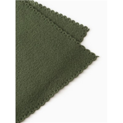 Плед флисовый «Экономь и Я» 150×130 см, 160 г/м², темно-зеленый