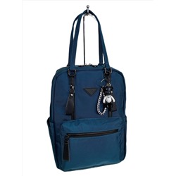 Женская сумка - рюкзак из текстиля, цвет изумрудный