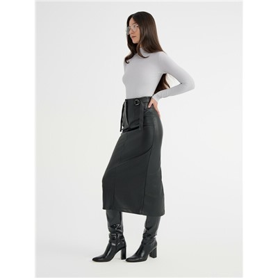 Юбки CONTE Юбка-midi из экокожи с декоративными патами LU 2853