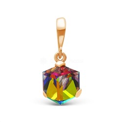 Серьги из золочёного серебра с кристаллами Swarovski 925 пробы 0044с-001VMз
