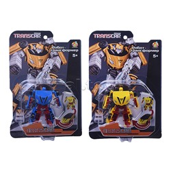Transcar mini робот-трансформер, 8 см, блистер (в асс. 2 вида, синий и желтый)