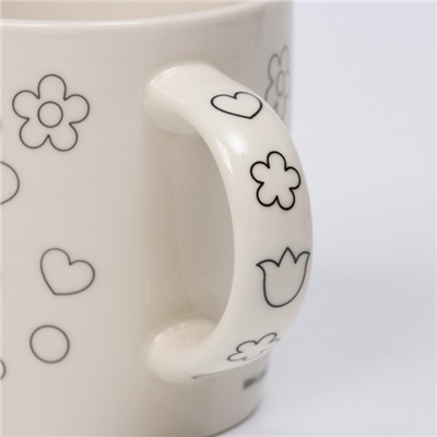 Кружка под раскраску «Цветочный мир», 300 мл