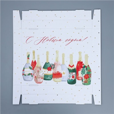 Коробка подарочная новогодняя складная «С Новым годом», 31×25.5×16 см