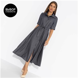 Платье приталенного силуэта, День обещает быть стильным (с поясом)
