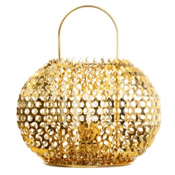 Ночник «Деки» LED от батареек 2хААА золото 19×19×17 см RISALUX