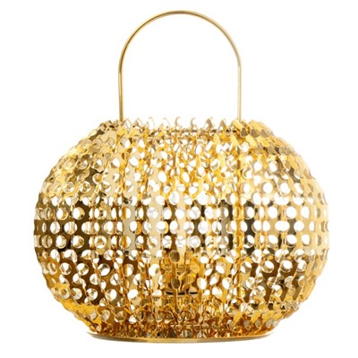 Ночник «Деки» LED от батареек 2хААА золото 19×19×17 см RISALUX