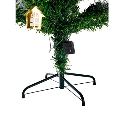 Ёлка светодиодная «Пушистая» 150 см, диаметр нижнего яруса 85 см, 137 веток, 8 режимов, свечение тёплое белое