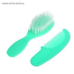 Расчёска детская, массажная щётка для волос Крошка Я, от 0 мес., зелёный, МИКС