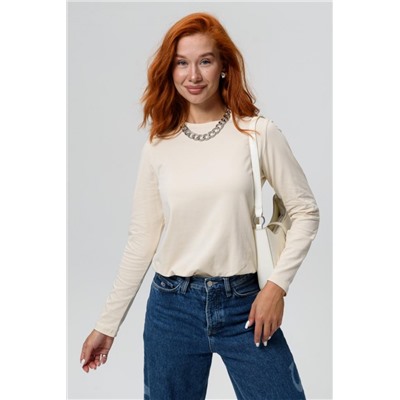 14436/1 футболка с дл.рукавом (Светло-бежевый)