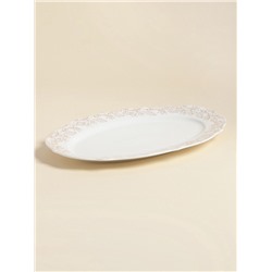 Блюдо SL Home «Аманде», 34.5×23×2.5 см, овальное, фарфор, белое