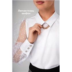 Нарядная блузка для девочки с длинным рукавом Happyfox