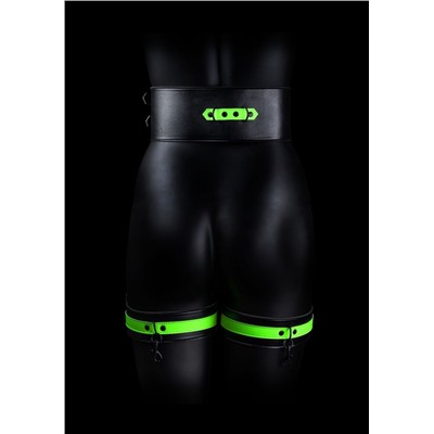 Набор для бондажа Thigh Cuffs with Belt and Handcuffs - размер S-M