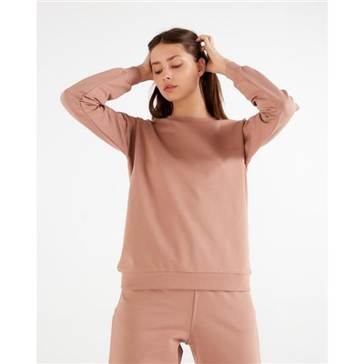 Костюм женский (свитшот, брюки) MINAKU: Casual Collection цвет песочный, размер 50