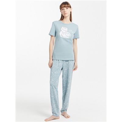 КОМПЛЕКТ ЖЕНСКИЙ (ФУТБОЛКА, БРЮКИ) 592369