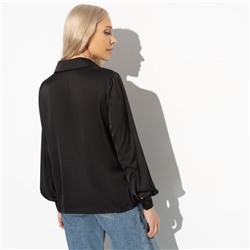 Рубашка из шелка, Цветущее очарование (черная)