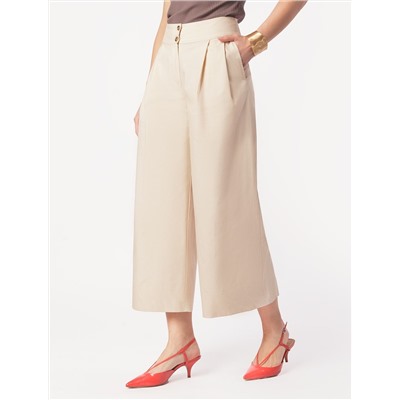 Кюлоты А-силуэта из легкого хлопкового поплина