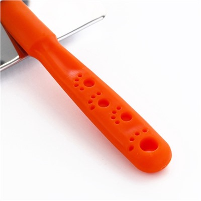 Пуходёрка «Лапки» средняя, 9×12 см, с каплями, оранжевая