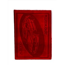 Обложка для автодокументов из искусственной кожи, цвет  красный