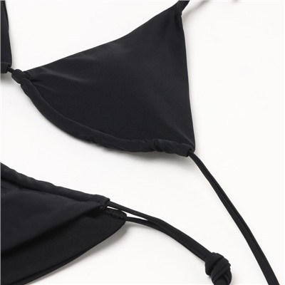 Купальник раздельный на завязках женский MINAKU, чёрный размер 46