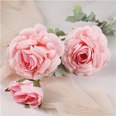 Цветок искусственный Ранункулюс розовый 72 см / RF-1571 /уп 400/