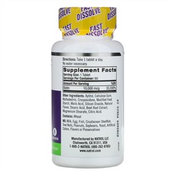 Natrol, Биотин, максимальная эффективность, клубника, 10 000 мкг, 60 таблеток