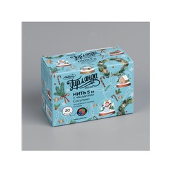 Гирлянда «Нить» 5 м с насадками «Сосульки тающие», IP20, прозрачная нить, 20 LED, свечение мульти (RG/RB), мигание, 220 В