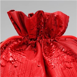 Мешочек подарочный новогодний парча «Ёлочка», 20×30 см ± 1.5 см