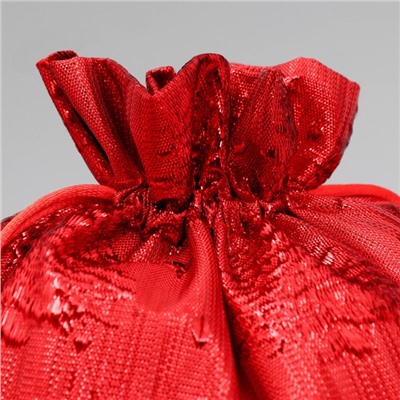 Мешочек подарочный новогодний парча «Ёлочка», 20×30 см ± 1.5 см