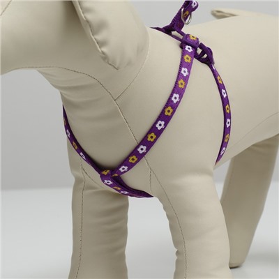 Шлейка «Цветы», 27-42×1 см, фиолетовая