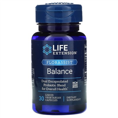 Life Extension, FLORASSIST Balance, 30 Liquid Vegetarian Capsules
