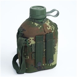 Фляжка армейская походная Adventure, 1 л, для воды, металл, зелёная