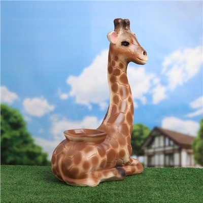Декоративное кашпо из гипса «Жираф», 24×45×63 см