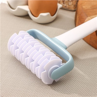 Валик для нарезки теста Доляна «Виктори», 20×12 см, белый