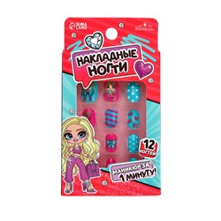 Накладные ногти детские «Модница», 12 шт.