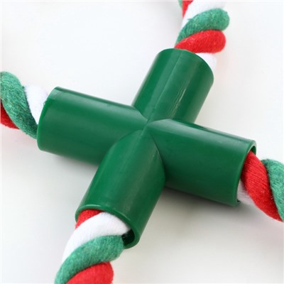 Игрушка канатная «Зимняя восьмёрка», тренировочная, до 20 см, 100 г, разноцветная