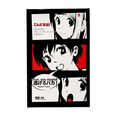 Блокнот А5, 40 листов Manga Anime, обложка картон, МИКС