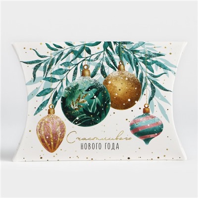 Коробка подарочная новогодняя складная «Счастливого Нового года», 11×8×2 см