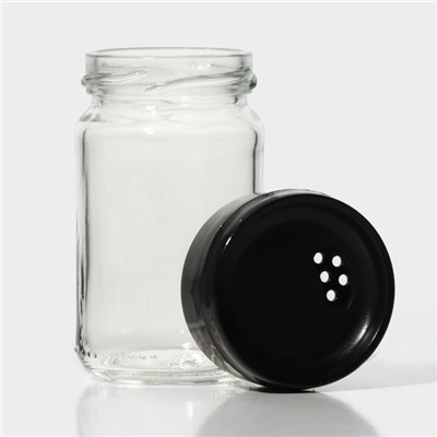 Набор для специй «Лекса», 150 мл, стекло, пластик, чёрный