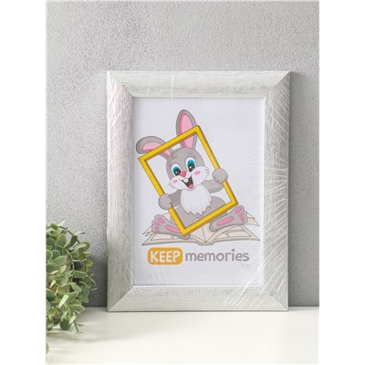 Фоторамка для фото 21×30 см Keep memories Luxe Elegance, с ножкой, пластик, серебро, (пластиковый экран)