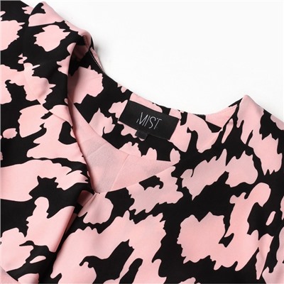 Платье мини женское с воланом MIST, размер 48, розовое